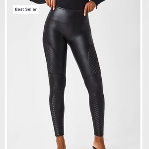 Spanx faux leather moto legging